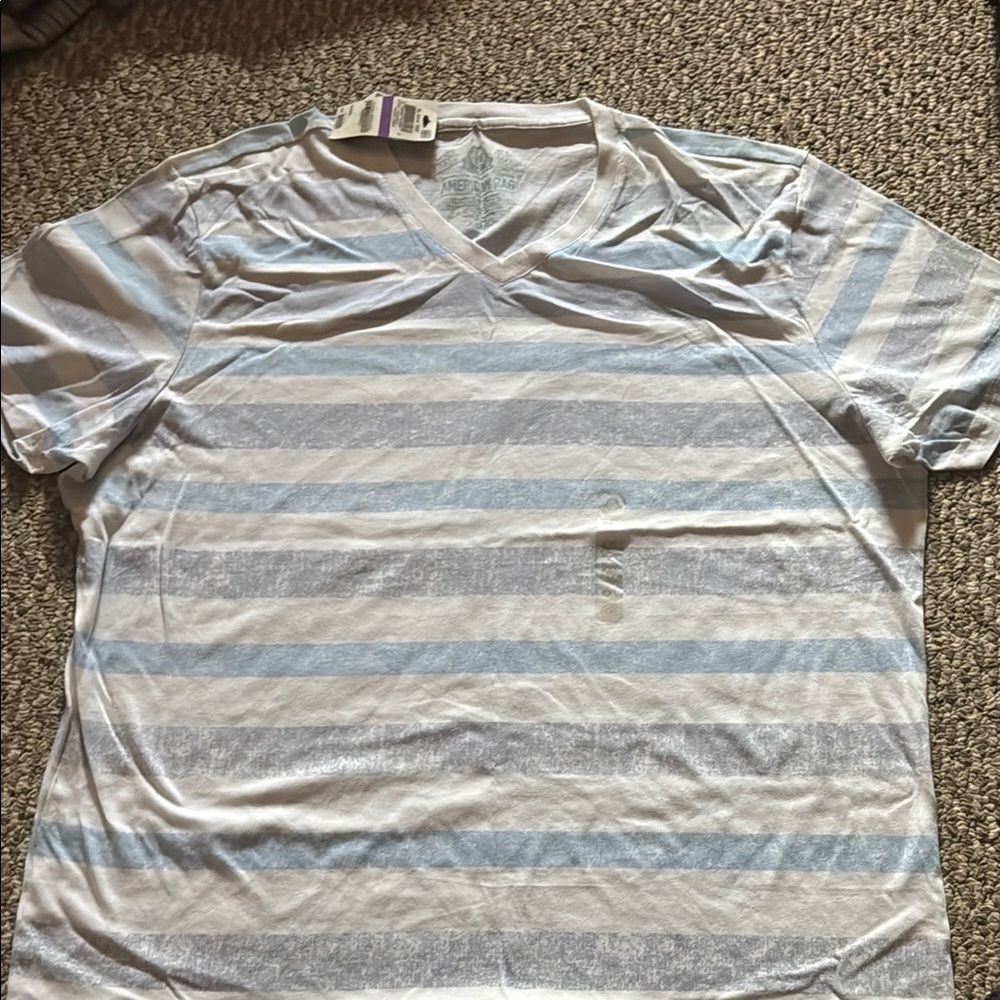 American Rag Blue and White Short Sleeve Tee